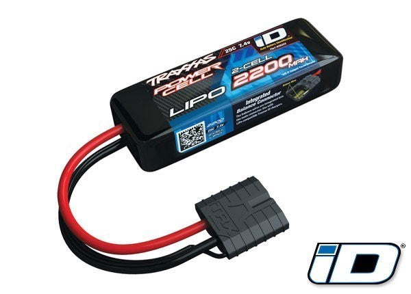 Traxxas 2200mAh 2S 7.4V 2200mAh Lipo w/iD Connector - 2820X