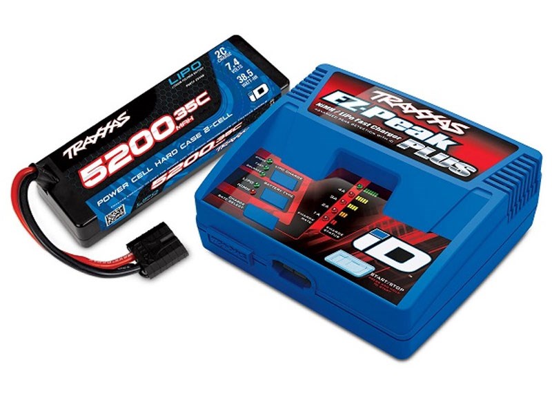 Traxxas 2970-2SR 2s LiPo Hard Case Completer w/ EZ-Peak Charger 2844R/2970