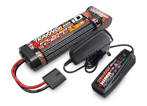 Traxxas 2983 - 8.4v 3000mah (long) Battery/Charger Completer Pack (8150703276269)