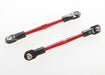 Traxxas 3139X - Turnbuckles Aluminum (Red-Anodized) Toe Links 59mm (2) (assembled with rod ends & hollow balls) (requires 5mm aluminum wrench #5477) (769151533105)