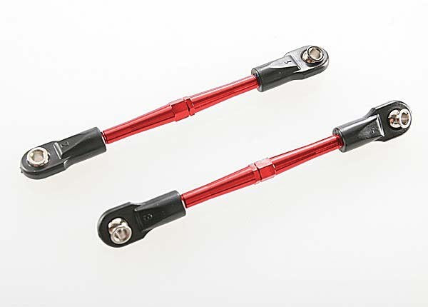 Traxxas 3139X - Turnbuckles Aluminum (Red-Anodized) Toe Links 59mm (2) (assembled with rod ends & hollow balls) (requires 5mm aluminum wrench #5477) (769151533105)
