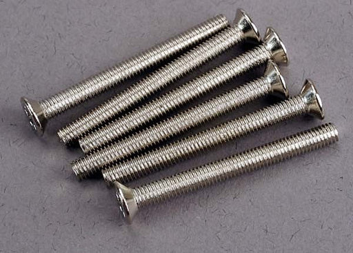 Traxxas 3163 - Screws 3x30mm countersunk machine (6) - Hobby City NZ