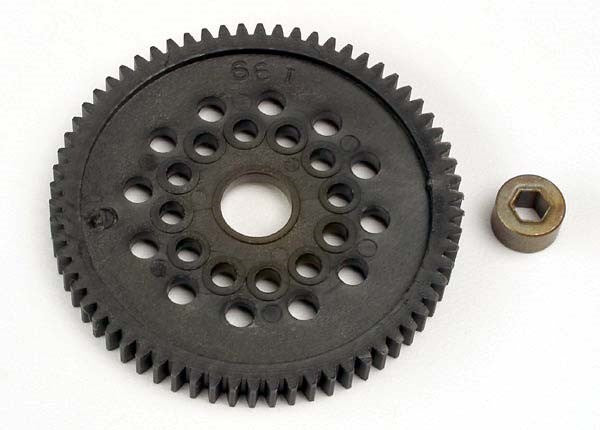 Traxxas 3166 - Spur gear (66-Tooth) (32-Pitch) w/bushing (769054736433)