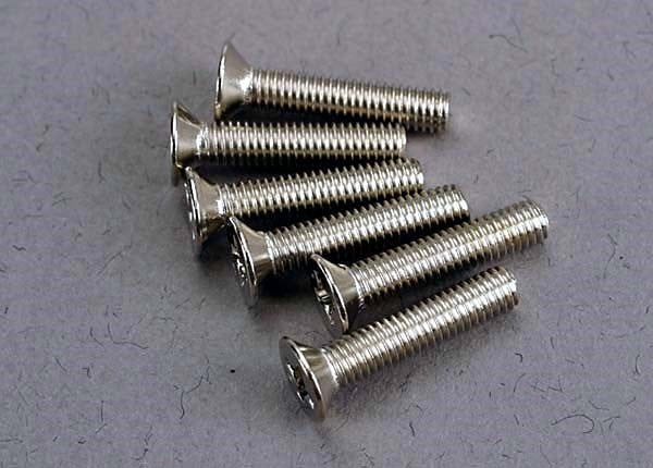 Traxxas 3179 - Screws 3x15mm countersunk machine (6) - Hobby City NZ