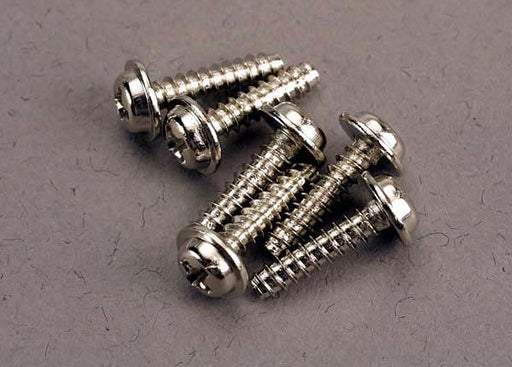 Traxxas 3286 - Screws 3x12mm washerhead self-tapping (6) - Hobby City NZ