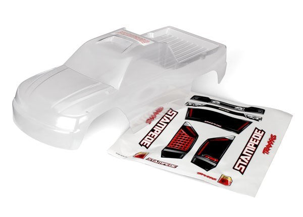 zTraxxas 3617 - Body Stampede (clear requires painting) (requires #3614 to mount) (769058209841)