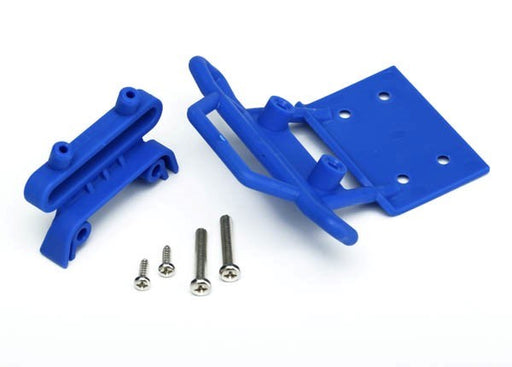 Traxxas 3621X - Bumper front / bumper mount front / 4x23mm RM (2)/ 3x10mm RST (2) (blue) (769152516145)