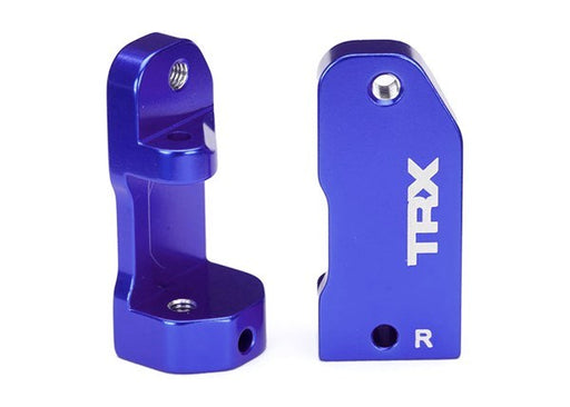 Traxxas 3632A - Caster blocks 30-degree blue-anodized 6061-T6 aluminum (left & right)/ suspension screw pin (2) (7540677607661)