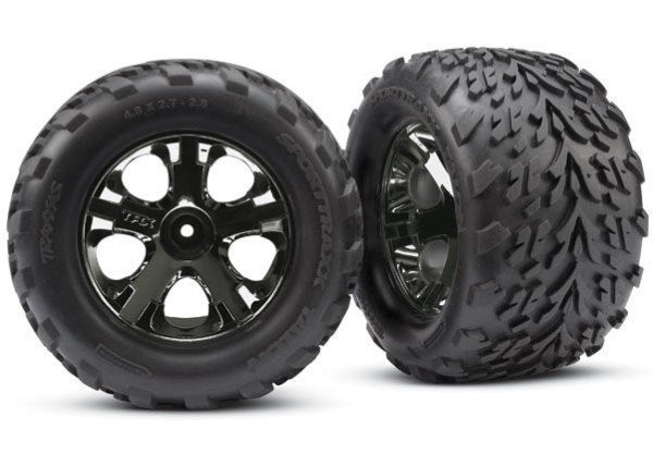 Traxxas 3669A - Tires & Wheels Assembled Glued (2.8") (All-Star Black (7540677935341)