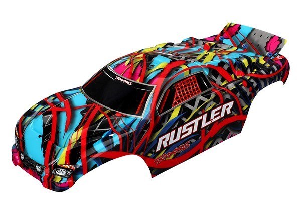 Traxxas 3749 - Body Rustler Hawaiian Graphics (Painted Decals Applied)