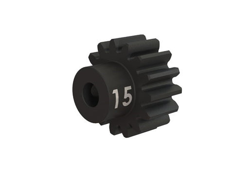 Traxxas 3945X - Gear 15-T pinion (32-p) heavy duty (machined hardened steel) (fits 3mm shaft)/ set screw (7617507131629)