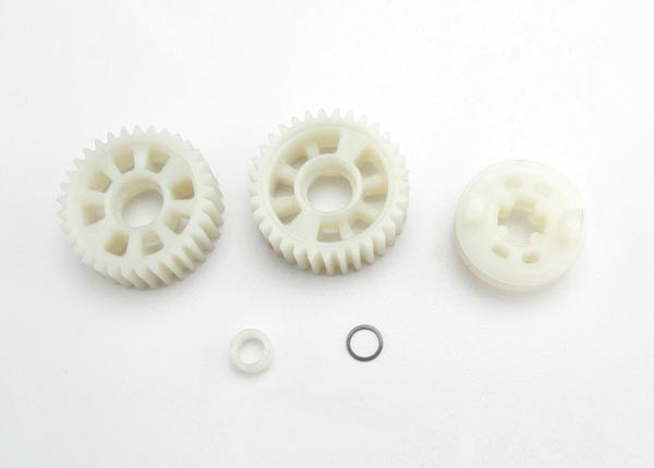 Traxxas 3985X - Output gears 33T (2)/ drive dog carrier/ output shaft spacer (769155924017)