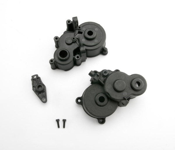 Traxxas 3991X - Gearbox halves (front & rear)/ shift detent ball/ spring/ 4mm GS/ shift shaft seal glued/ 2.5x8mm CS (2) (769156055089)