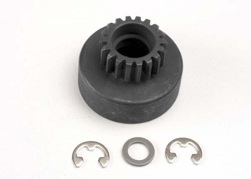 Traxxas 4118 - Clutch Bell (18-Tooth)/ 5X8X0.5Mm Fiber Washer (2)/ 5mm E-clip (requires #4609 - ball bearings 5x10x4mm (2)) (769067548721)