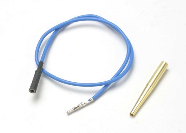 Traxxas 4581X - Lead wire glow plug (blue) (EZ-Start and EZ-Start 2)/ molex pin extractor (use where glow plug wire does not have bullet connector)
