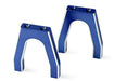 Traxxas 4919X - Servo mounts throttle/ brake (machined aluminum) (blue) (f&r)/ machine screws (8) (769160151089)