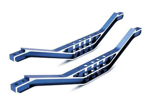 Traxxas 4923X - Chassis Braces Lower Machined 6061-T6 Aluminum (Blue) (769160642609)