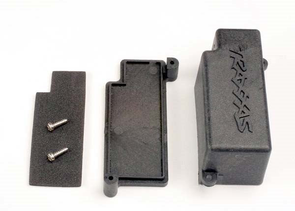Traxxas 4925 - Box battery (black)/ adhesive foam chassis pad/charge jack plug (rubber) - Hobby City NZ