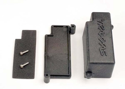 Traxxas 4925 - Box battery (black)/ adhesive foam chassis pad/charge jack plug (rubber) (769080361009)