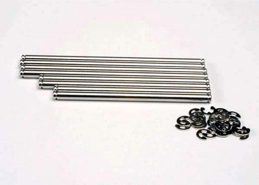 Traxxas 4939X - Suspension Pin Set Stainless Steel (W/ E-Clips) (769161560113)