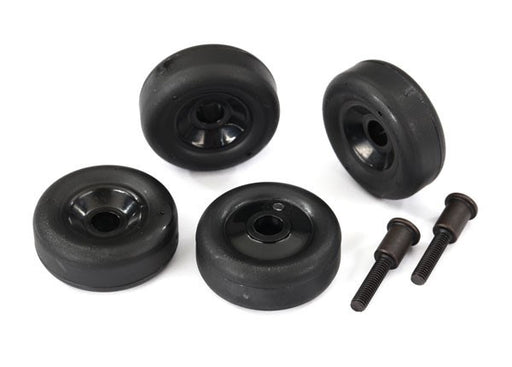 Traxxas 4976 - Wheels (4)/ mounting screws (2) (for standard wheelie bar) (769081933873)