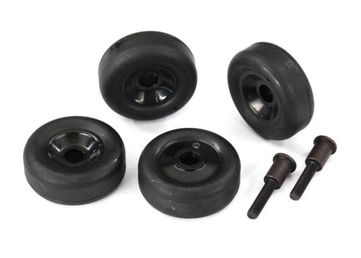 Traxxas 4976 - Wheels (4)/ mounting screws (2) (for standard wheelie bar) - Hobby City NZ