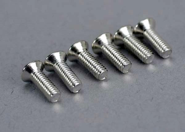 Traxxas 5169 - Screws 2.6x8mm countersunk machine (6) (EZ Start 2 motor)