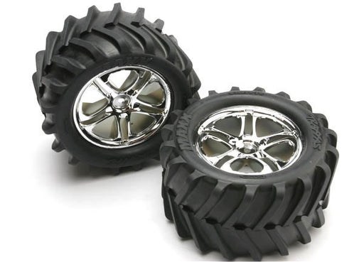 Traxxas 5173 - Tires & Wheels Assembled Glued (Ss (Split Spoke) Chro (769085374513)