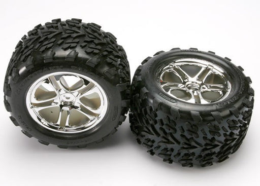 Traxxas 5174 - Tires & Wheels Assembled Glued (Ss (Split Spoke) Chro (769085407281)