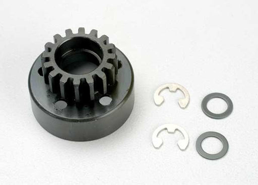 Traxxas 5216 - Clutch Bell (16-Tooth)/5X8X0.5mm Fiber Washer (2)/ 5mm e-clip (requires 5x11x4mm ball bearings part #4611) (1.0 metric pitch) (769086226481)