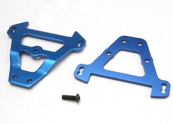 Traxxas 5323 - Bulkhead Tie Bars Front & Rear (Blue-Anodized Aluminum) - Hobby City NZ