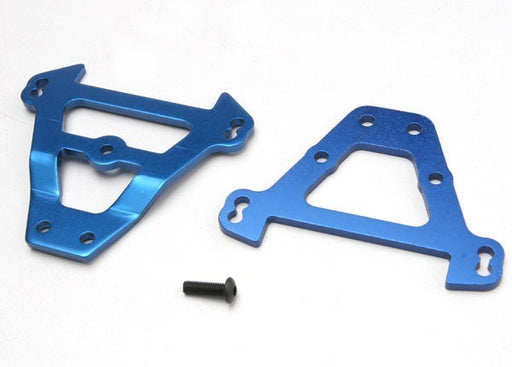 Traxxas 5323 - Bulkhead Tie Bars Front & Rear (Blue-Anodized Aluminum) (769089011761)