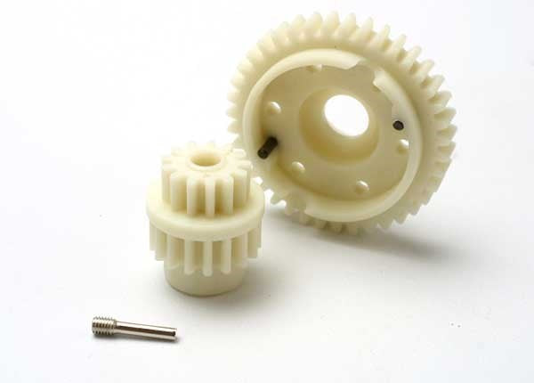 Traxxas 5385 - Gear set 2-speed standard ratio (2nd speed gear 39T 13T-17T input gears hardware)