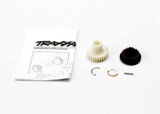 Traxxas 5396X - Primary gears forward and reverse/ 2x11.8mm pin/ pin retainer/ disc spring (769258520625)