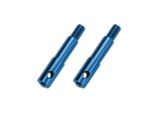 Traxxas 5537X - Wheel Spindles Front 7075-T6 Aluminum Blue-Anodized (left & right) (769261600817)