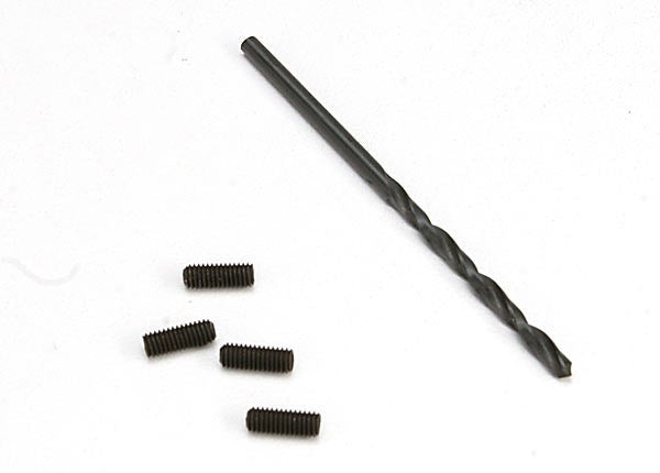 Traxxas 5554 - Suspension down stop screws (includes 2.5mm drill bit) (limits suspension droop sets maximum ride height)