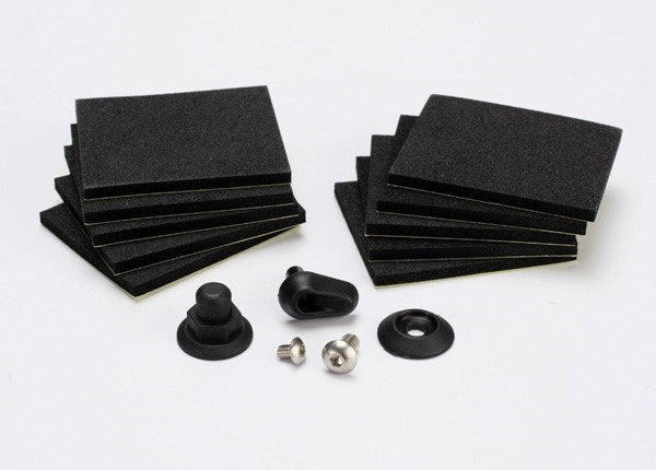 Traxxas 5723 - Hatch post/hull water outlet/foam pads (10)/ washer (1)/ 4x8mm BCS stainless steel/ 3x4mm BCS stainless steel - Hobby City NZ