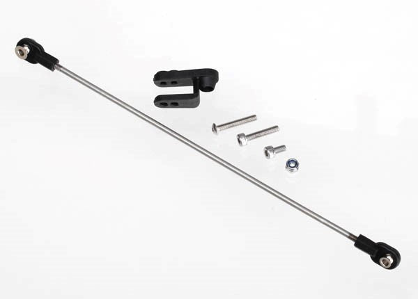 Traxxas 5741 - Rudder pushrod assembled/ servo horn/ 3x18mm BCS (stainless) (1)/ 3x15mm CS (stainless) (1)/ 3x6mm CS (stainless) (1)/ NL 3.0 (1) (7622650298605)
