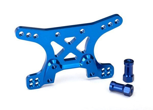 Traxxas 6440 - Shock tower front 7075-T6 aluminum (blue-anodized) (8525534036205)