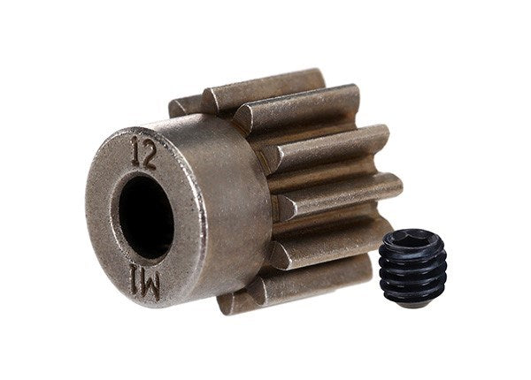 Traxxas 6485X - Gear 12-T pinion (1.0 metric pitch) (fits 5mm shaft)/ set screw - Hobby City NZ
