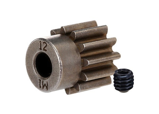 Traxxas 6485X - Gear 12-T pinion (1.0 metric pitch) (fits 5mm shaft)/ set screw (7650631581933)