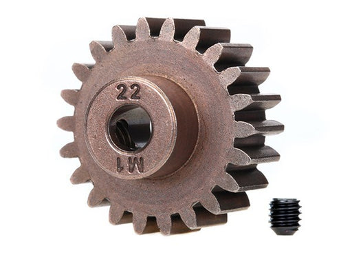 Traxxas 6495X - Gear 22-T pinion (1.0 metric pitch) (fits 5mm shaft)/ set screw (789134114865)