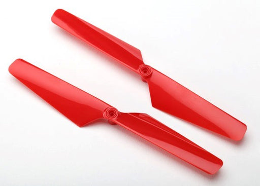 Traxxas 6628 - Rotor blade set red (2)/ 1.6x5mm BCS (2) (769118076977)