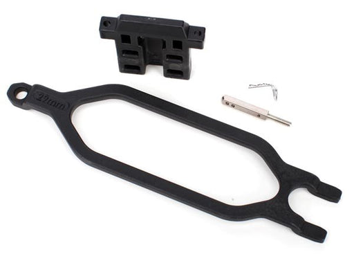 Traxxas 6727X - Hold down battery/ hold down retainer/ battery post/ angled body clip (allows for installation of taller multi-cell batteries) (769272086577)