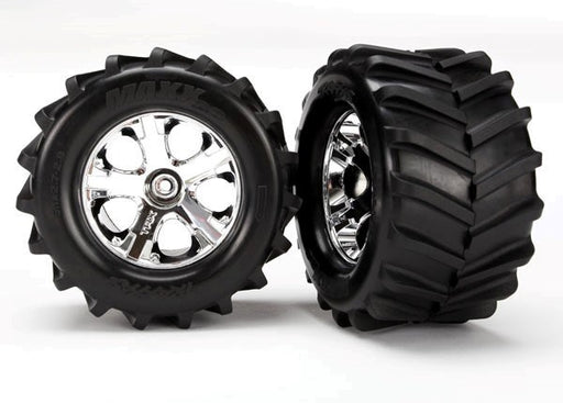 Traxxas 6771 - Tires And Wheels Assembled Glued 2.8'' (All-Star Chrome (8338403197165)