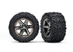 Traxxas 6774X - 2.8' RXT black chrome wheels Talon Extreme tires foam inserts (2) (7637908390125)