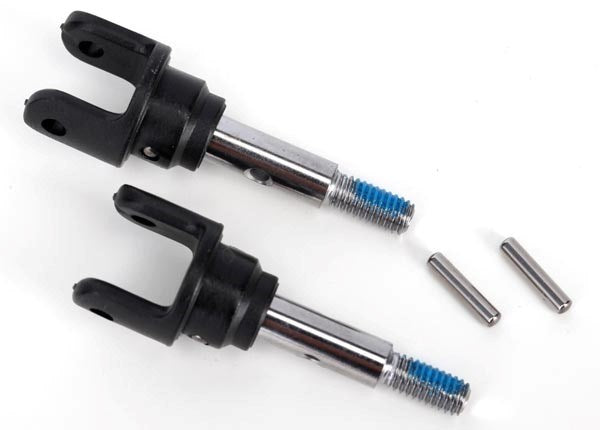 Traxxas 6854X - Stub Axles Front Heavy Duty (2)/ Yokes (2)/ Pins (4) - Hobby City NZ