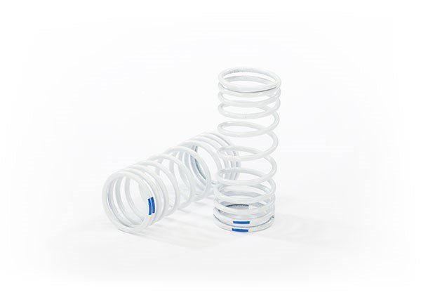 Traxxas 6864 - Springs Front (Progressive +20% Rate Blue) (2) (769124040753)