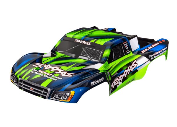Traxxas 6928G Body Slash green & blue - Hobby City NZ