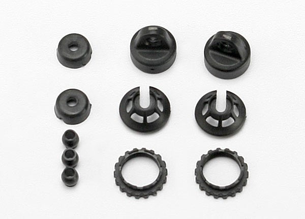 Traxxas 7065 - Caps and spring retainers GTR shock (upper cap (2)/ hollow balls (4)/ bottom cap (2)/ upper retainer (2)/ lower retainer (2)